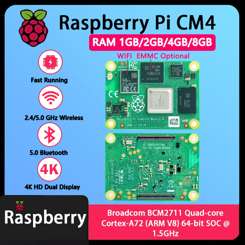 Raspberry Pi CM4 1GB/2GB/4GB/8 - Raspberry Pi Compute Module 4 8Gb 32Gb Emmc 评论和价格